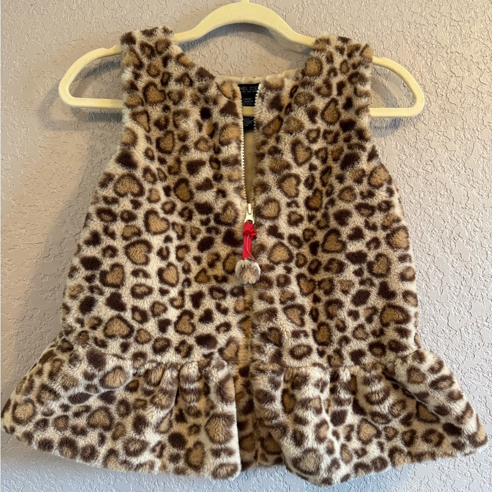 Rachel Zoe Brown and Cream Faux Fur Vest